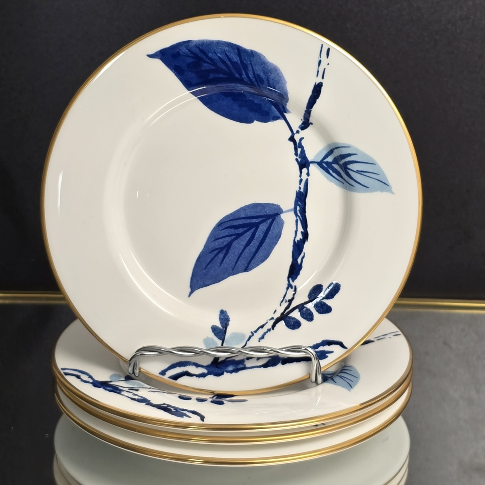 Kate Spade New York “Birch Way Indigo” Bone China Saucer by Lenox Set  Of 4